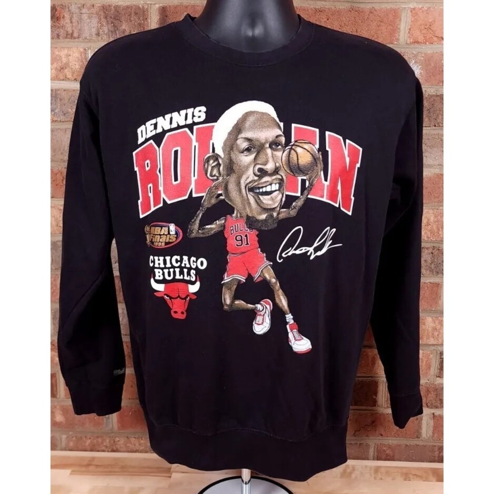 Mitchell & Ness Dennis Rodman Chicago Bulls NBA Finals 96 Size Small Sweatshirt